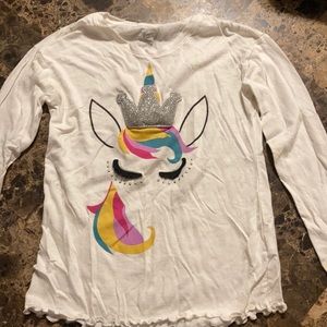 Wonder nation unicorn long sleeve shirt size 7/8